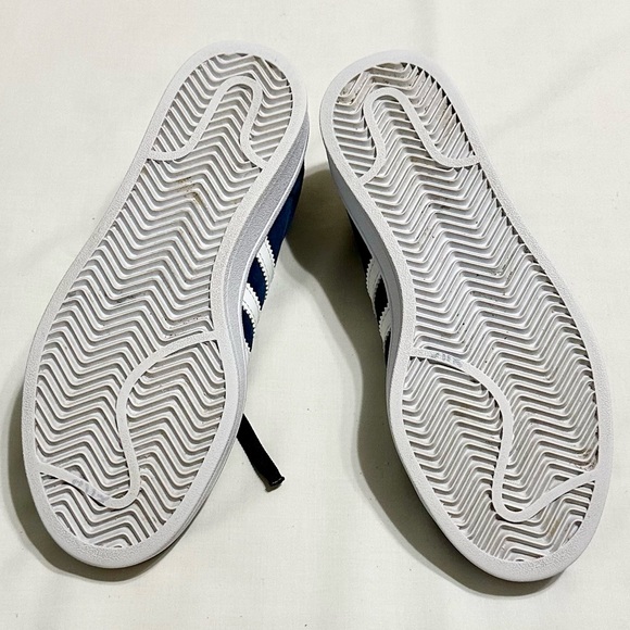 Women’s Adidas Campus Sneakers, Blue Suede and White Leather, Clean EUC - 6 US - Picture 11 of 17